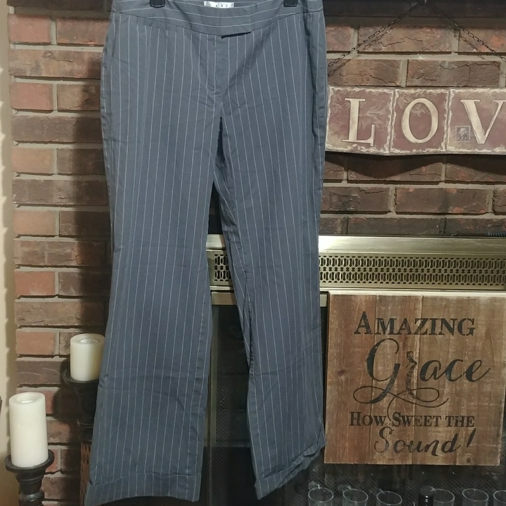 Pin-striped Gray Dress Pants